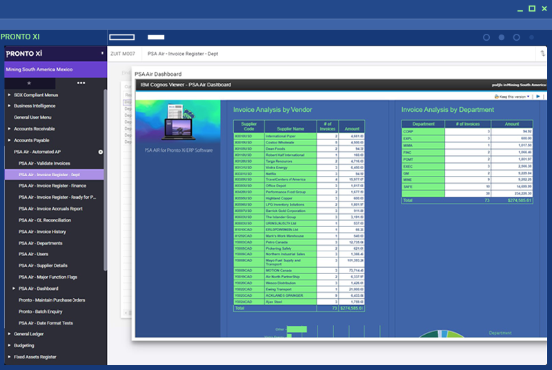 PSA Air Automated Accounts Payable for Pronto Xi ERP